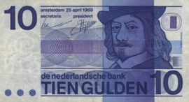 Nederland  PL47.a2 10 Gulden 1968. Bulls-eye.