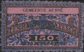 België - Noodgeld - Afsné   NL0.Blauw op rose 150 Grammen 1914-'18 (No date)
