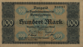 Memel Pick-Rixen:649 100 Mark 1922