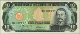 Dominican Republic P119.c 10 Pesos Oro 1987