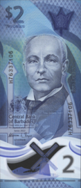 Barbados  P80 2 Dollars 2022