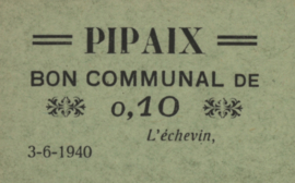 België - Noodgeld - Pipaix  10 Centimen 1940