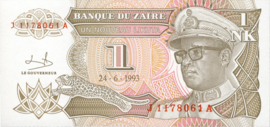 Zaïre (Congo Kinshasa)  P47 1 Nouveau Likuta 1993
