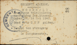 Nederland, Almkerk, WO-II PL160 1 Gulden 1940