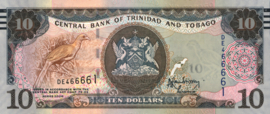 Trinidad en Tobago  P57 10 Dollars 2006-'17 (No date)
