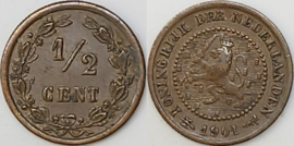 Netherlands Sch.1003 ½ Cent 1901