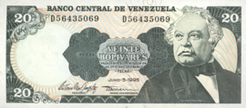 Venezuela  P63/B328 20 Bolivares 1981-'95