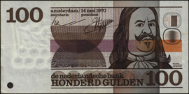 Netherlands PL103 100 Gulden 1970