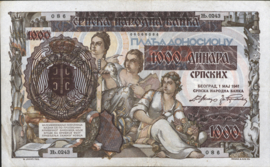 Servië  P24 1.000 Dinara 1941