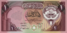 Koeweit  P13/B214 1 Dinar 1980-1991 (No date)