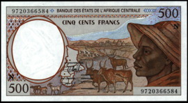 Centraal Afrikaanse Staten - Equatorial Guinea P501N.d 500 Francs 1997