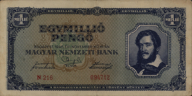 Hongarije P122 Egymillio Pengo (1.000.000) 1945