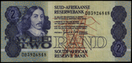 South Africa P118.d 2 Rand 1978-90 (No date)