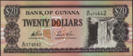 Guyana  P30/B108 20 Dollars 1996 (No date)