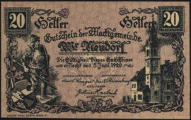 Austria - Emergency issues - Wiener Neudorf KK: 1229.Ia 20 Heller 1920