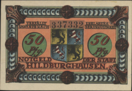 Duitsland - Noodgeld - Hildburghausen Grab/Mehl.:608 50 Pfennig 1921