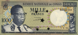 Congo Democratic Republic (Kinshasa)   P8 1.000 Francs 1964