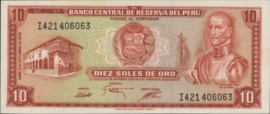 Peru P100 10 Soles de oro 1975