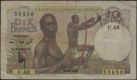 French West Africa - L'Afrique Occidentale  P37 10 Francs 1949