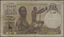 Frans West Afrika - L'Afrique Occidentale  P37 10 Francs 1949