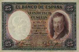 Spanje  P81 25 Pesetas 1931