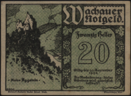 Oostenrijk - Noodgeld - Wachauer Notgeld KK. 1122 20 Heller 1920