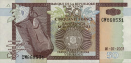Burundi  P36 50 Francs 1994-2007