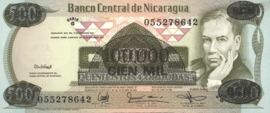 Nicaragua P149 100.000 Córdobas on 500 Córdobas 1987