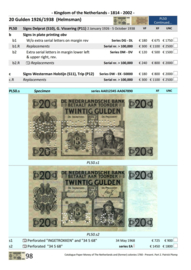 Catalogue Papermoney of the Netherlands & Overseas territories 1760-Present. Part 2.