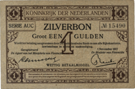 Netherlands   PL2 1 Gulden 1917