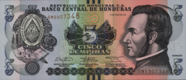 Honduras  P98 5 Lempiras 2014