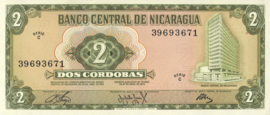 Nicaragua P121 2 Córdobas 1972