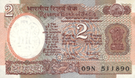 India  P79/B257 2 Rupees 1988 (No date)