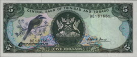 Trinidad en Tobago  P37 5 Dollars 1985 (No date)