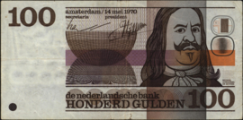 Netherlands PL103/AV086 100 Gulden 1970