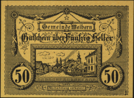 Austria - Emergency issues - Weibern KK. 1146 50 Heller 1920