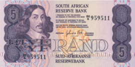 South Africa P119.c 5 Rand 1978-94 (No Date)