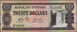 Guyana  P30/B108 20 Dollars 1996 (No date)