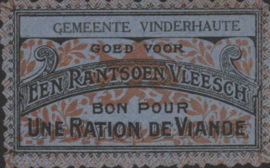 België - Noodgeld - Vinderhaute   NL0.Oranje op blauw 150 Grammen 1914-'18 (No date)