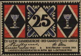 Duitsland - Noodgeld - Lübeck Grab.:356 25 Pfennig 1921