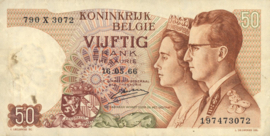 België P139.a3 50 Francs 1966