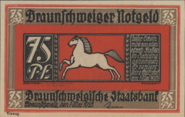 Duitsland - Noodgeld - Braunschweig Grab/Mehl.:155.4.i 75 Pfennig 1921