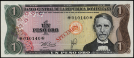 Dominicaanse Republiek P116.PSC4 1 Peso Oro 1978 SPECIMEN