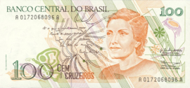 Brazil P228 100 Cruzeiros 1990 (No Date)