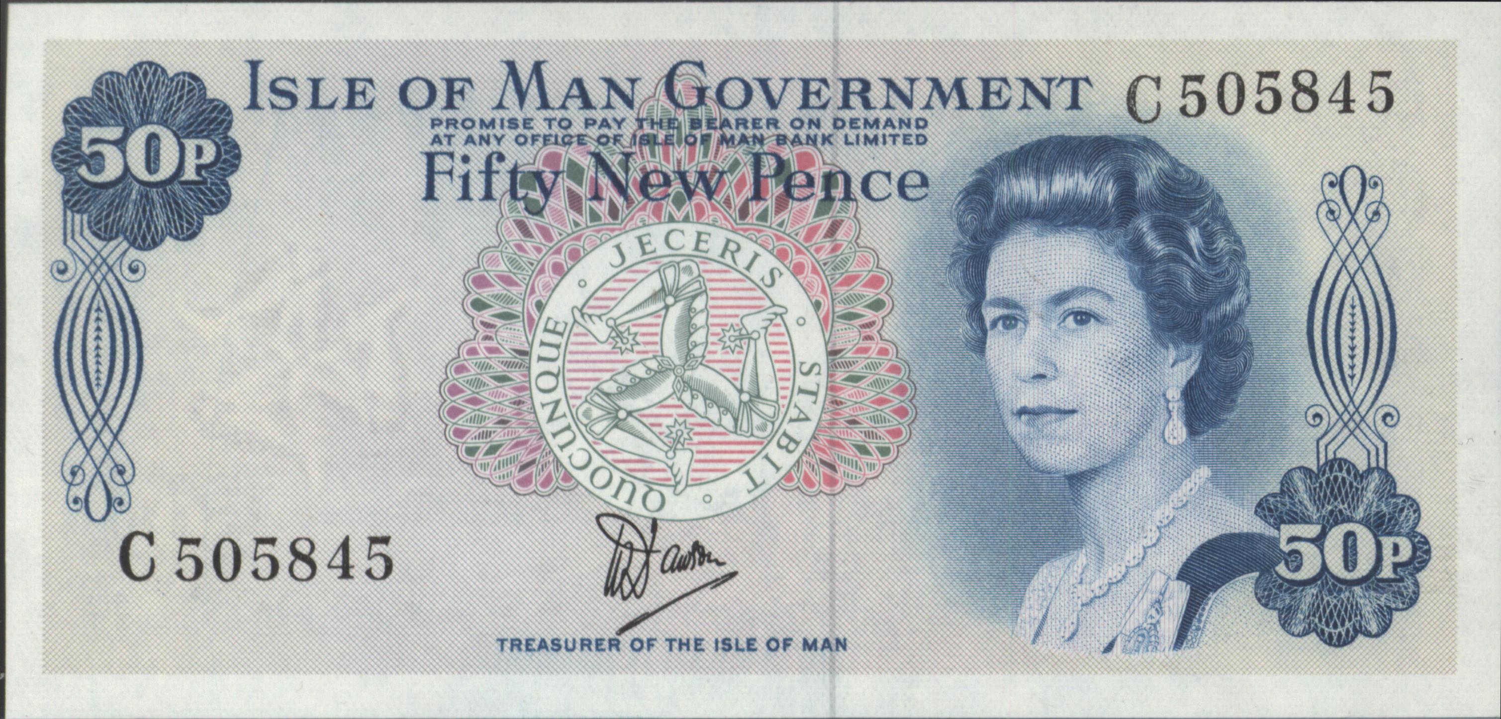 Man (Isle of)  P33 50 New Pence (No date)