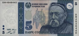 Tadzjikistan  P23 5 Somoni 1999