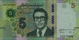 Tunesië  P98 5 Dinars 2022