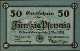 Germany - Emergency issues - Eckartsberga Thür Grab.: 305 50 Pfennig 1921