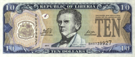 Liberia  P27 10 Dollars 2011