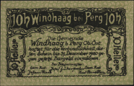 Oostenrijk - Noodgeld - Windhaag bei Perg KK. 1243.I 10 Heller (No date)